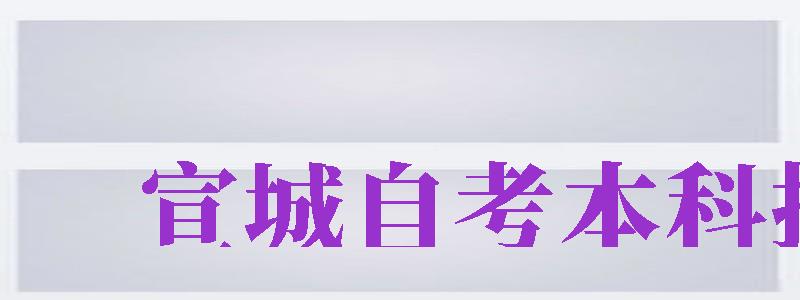 宣城自考本科報(bào)名（宣城自考本科報(bào)名時(shí)間）