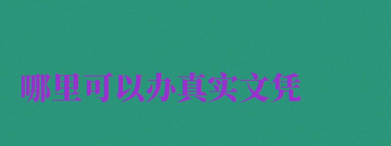 哪里可以辦真實(shí)文憑（哪里可以辦到真實(shí)的學(xué)歷）