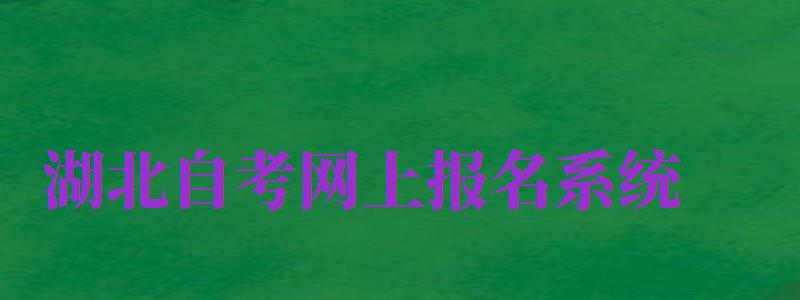 湖北自考網(wǎng)上報名系統(tǒng)（湖北自考報名官網(wǎng)入口）