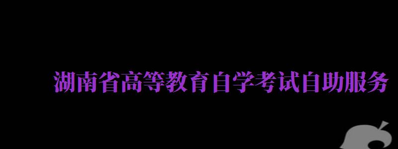 湖南省高等教育自學(xué)考試自助服務(wù)（湖南省高等教育自學(xué)考試自助服務(wù)怎么修改信息）