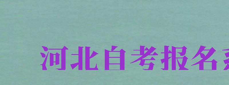 河北自考報(bào)名系統(tǒng)（河北自考報(bào)名系統(tǒng)入口(官網(wǎng))）