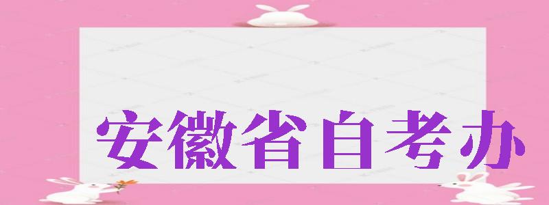 安徽省自考辦（安徽省自考辦官網(wǎng)）