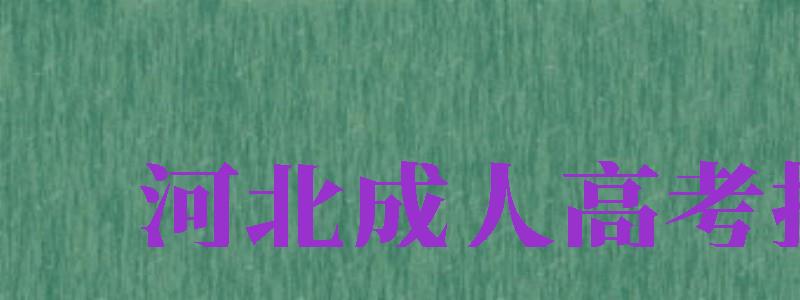 河北成人高考報(bào)名（河北成人高考報(bào)名時(shí)間2024年）